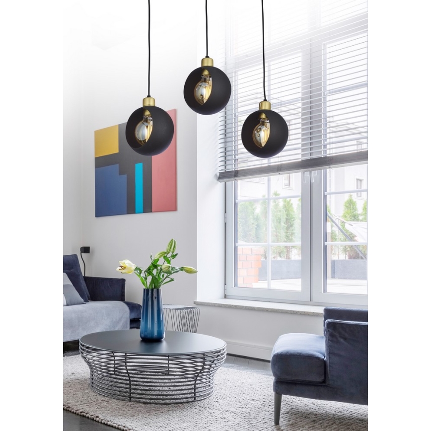 LED chandelier suspended on cable CUBUS 3xE27/60W/230V