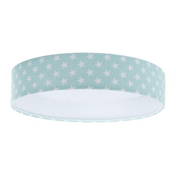 LED Children's ceiling light GALAXY KIDS LED/24W/230V stars green/white