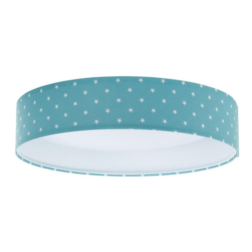 LED Children's ceiling light GALAXY KIDS LED/24W/230V stars turquoise/white
