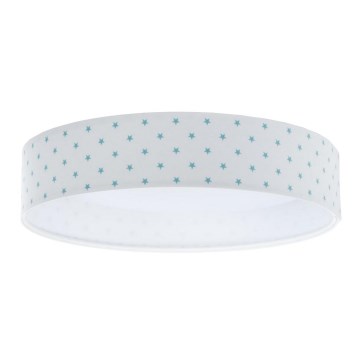 LED Children's ceiling light GALAXY KIDS LED/24W/230V stars white/turquoise