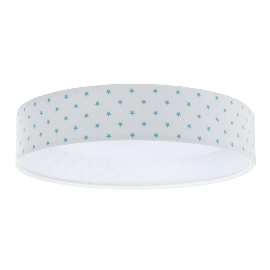 LED Children's ceiling light GALAXY KIDS LED/24W/230V stars white/turquoise