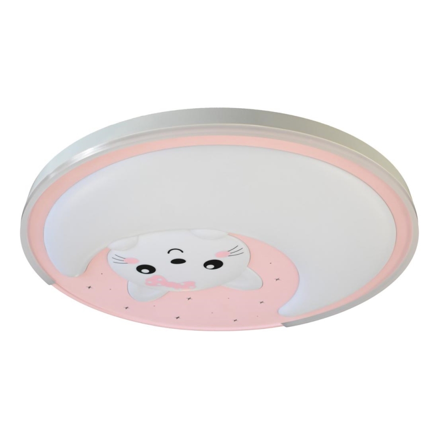 LED Children's ceiling light MOONCAT LED/34W/230V pink