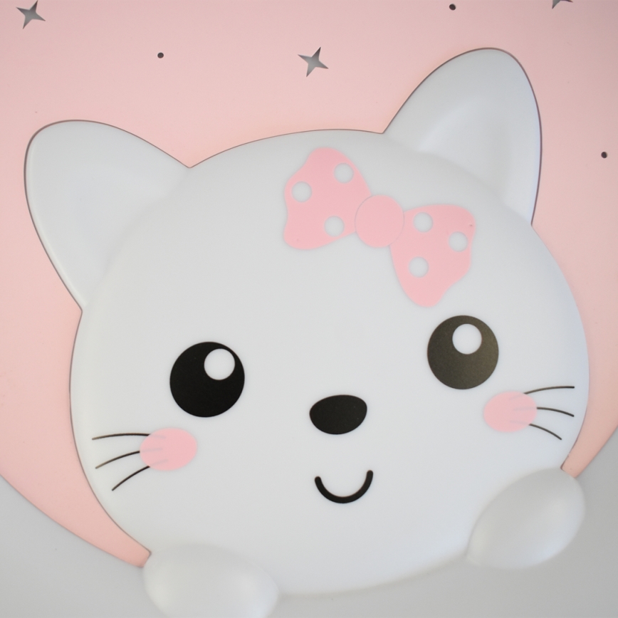 LED Children's ceiling light MOONCAT LED/34W/230V pink