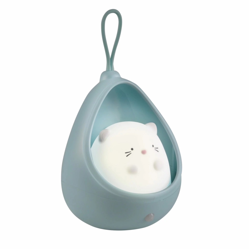 LED Children's orientation light with sensor KITTY LED/0,5W/5V USB 1200 mAh blue