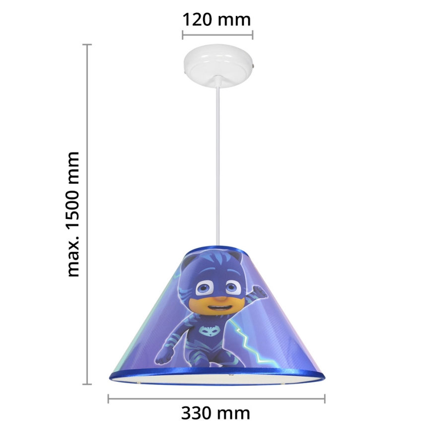 LED Children's Pendant Light on Cable PJ MASK 1xE27/40W/230V