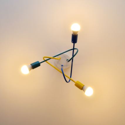 LED Children's surface-mounted chandelier OXFORD 3xE27/15W/230V