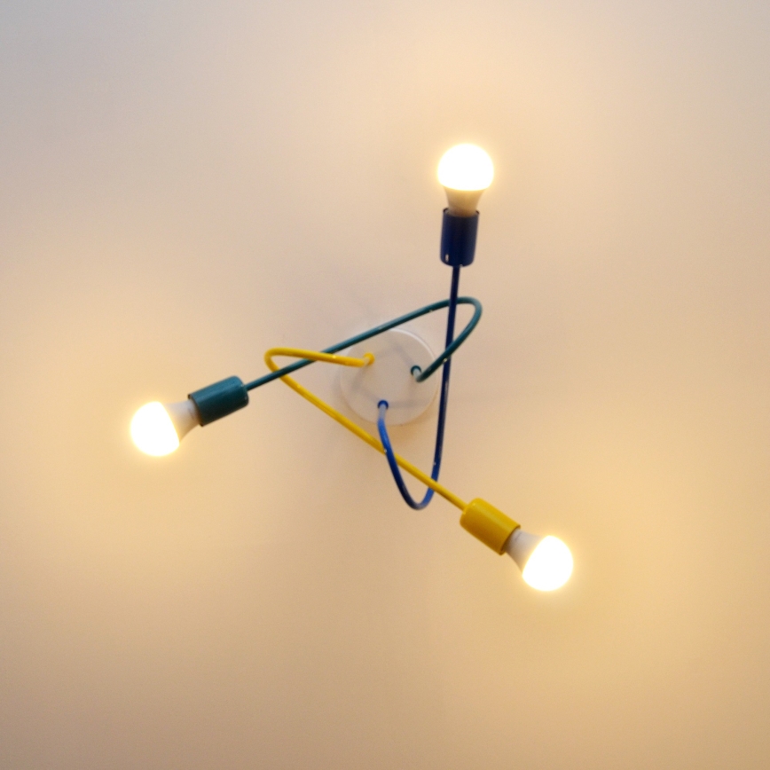 LED Children's surface-mounted chandelier OXFORD 3xE27/15W/230V