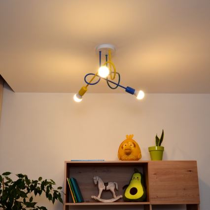 LED Children's surface-mounted chandelier OXFORD 3xE27/15W/230V