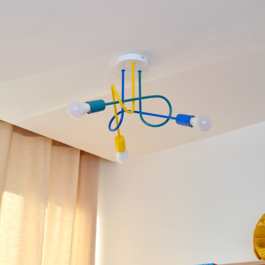 LED Children's surface-mounted chandelier OXFORD 3xE27/15W/230V