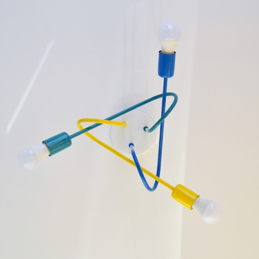 LED Children's surface-mounted chandelier OXFORD 3xE27/15W/230V