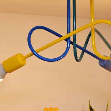LED Children's surface-mounted chandelier OXFORD 3xE27/15W/230V