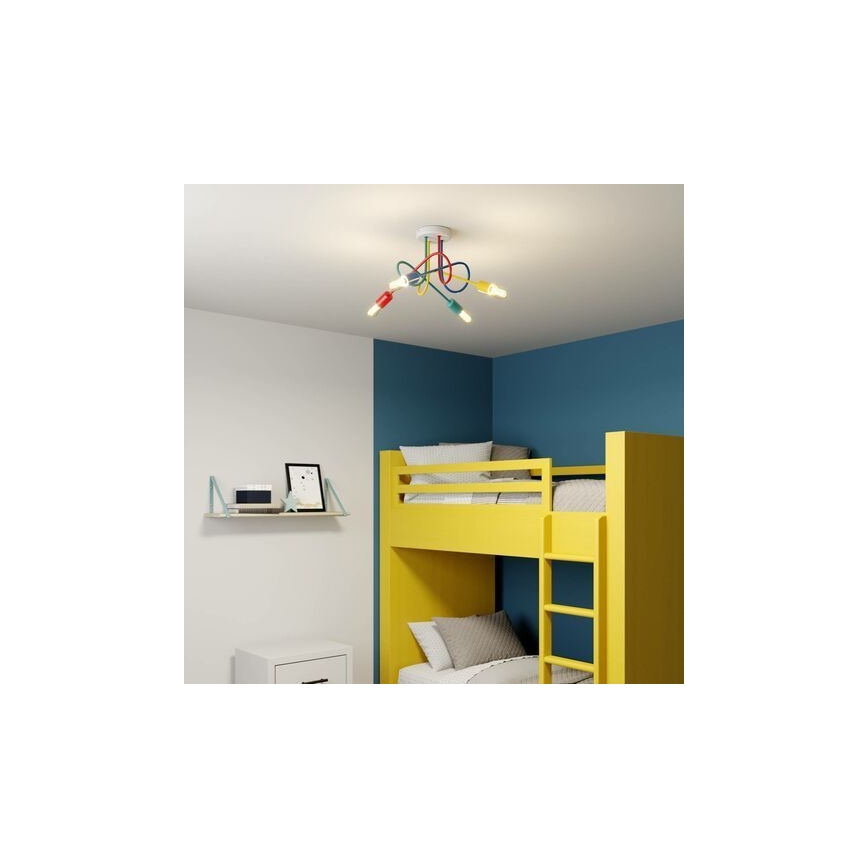 LED Children's surface-mounted chandelier OXFORD 4xE27/10W/230V