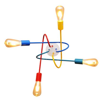 LED Children's surface-mounted chandelier OXFORD 4xE27/10W/230V