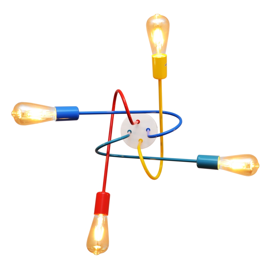 LED Children's surface-mounted chandelier OXFORD 4xE27/10W/230V