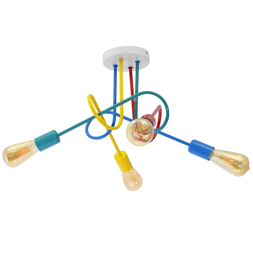 LED Children's surface-mounted chandelier OXFORD 4xE27/10W/230V