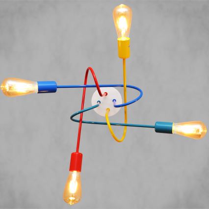 LED Children's surface-mounted chandelier OXFORD 4xE27/10W/230V