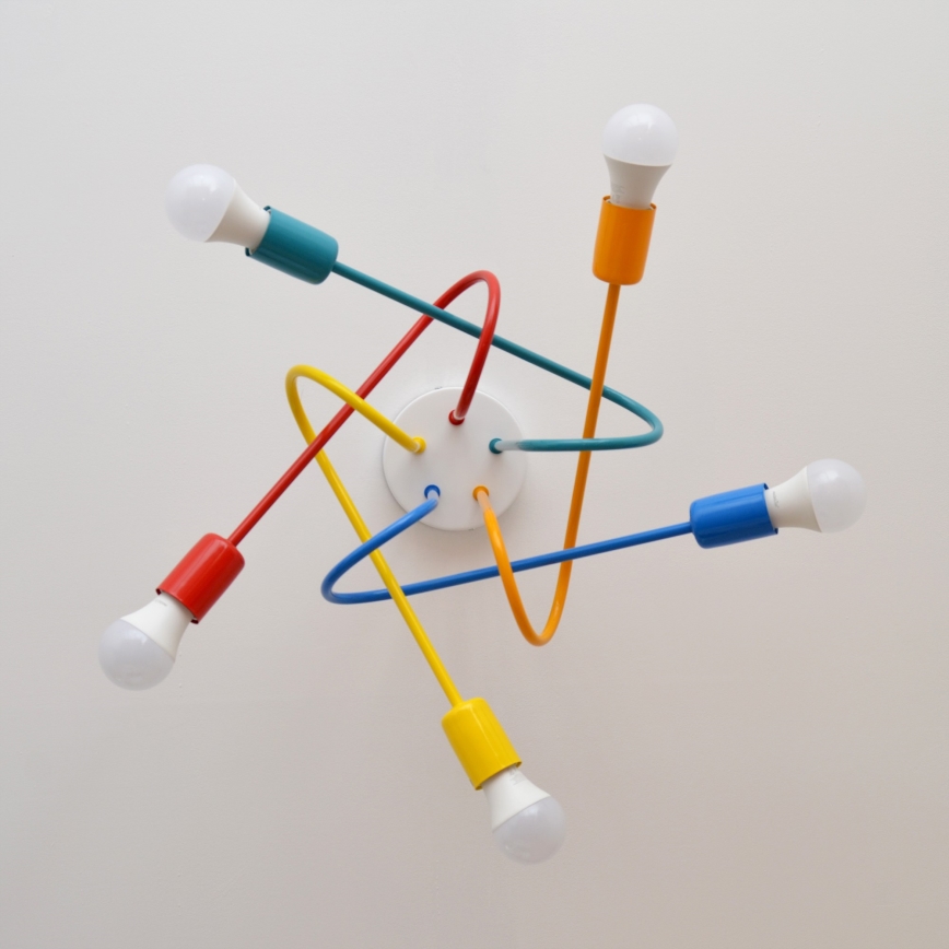 LED Children's surface-mounted chandelier OXFORD 5xE27/15W/230V