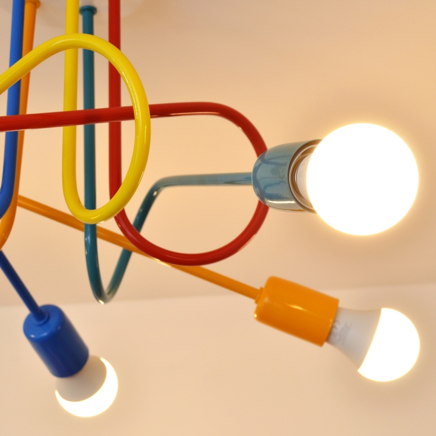 LED Children's surface-mounted chandelier OXFORD 5xE27/15W/230V