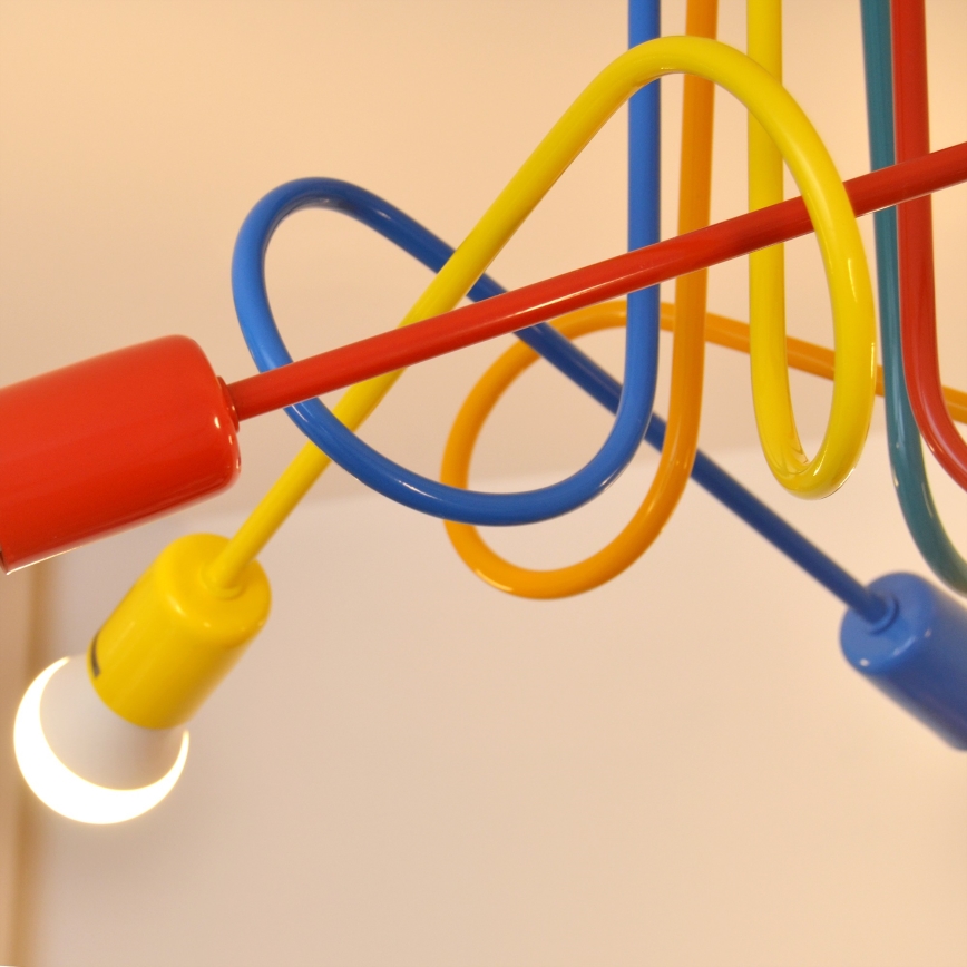 LED Children's surface-mounted chandelier OXFORD 5xE27/15W/230V