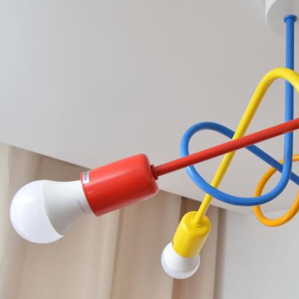 LED Children's surface-mounted chandelier OXFORD 5xE27/15W/230V