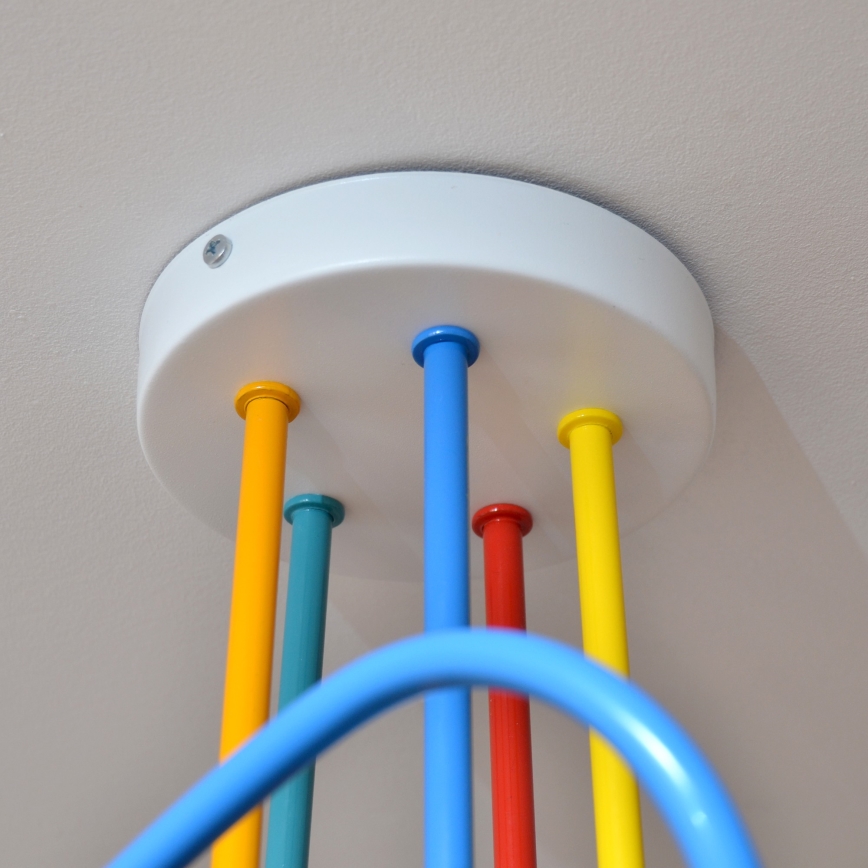 LED Children's surface-mounted chandelier OXFORD 5xE27/15W/230V