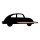 LED Children's wall lamp with shelf CAR LED/5W/230V black/wood