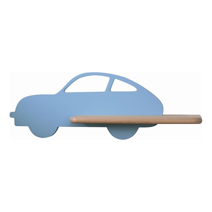 LED Children's wall lamp with shelf CAR LED/5W/230V blue/wood