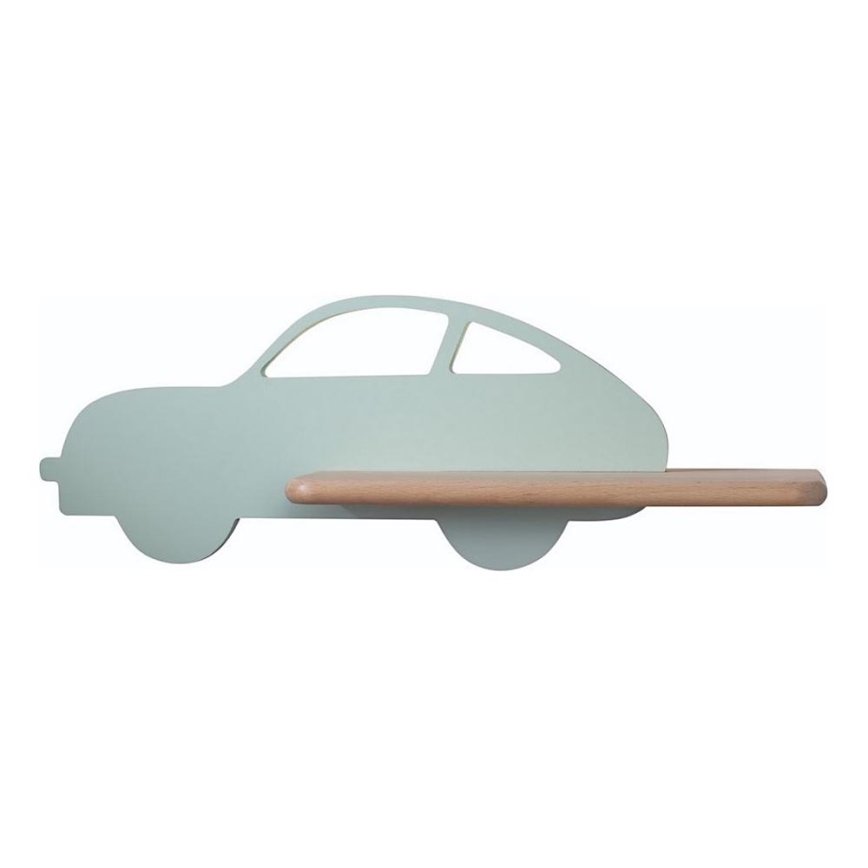 LED Children's wall lamp with shelf CAR LED/5W/230V green/wood