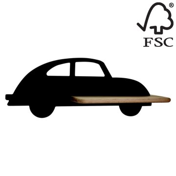 LED Children's wall light with a shelf CAR LED/5W/230V black/wood - FSC certified