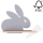 LED Children's wall light with a shelf RABBIT LED/4W/230V grey/white/wood - FSC certified