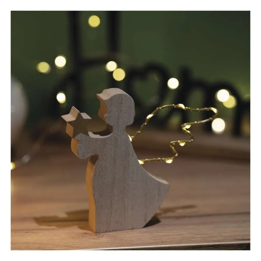LED Christmas Angel Decoration, 8xLED/2xAAA