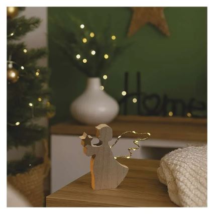 LED Christmas Angel Decoration, 8xLED/2xAAA