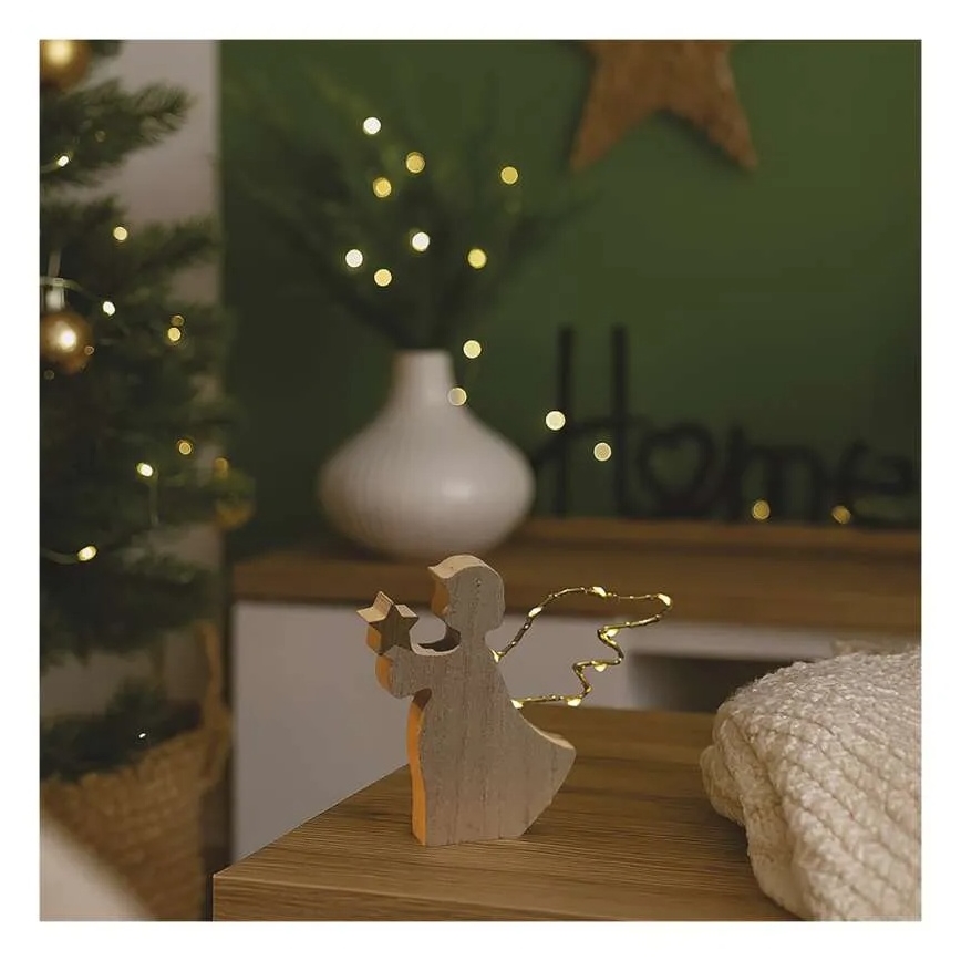 LED Christmas Angel Decoration, 8xLED/2xAAA