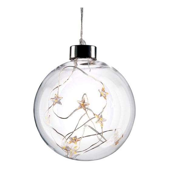 LED Christmas ball 10xLED/2xAA