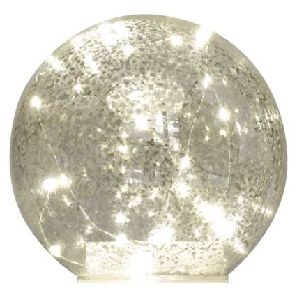 LED Christmas bauble, 20 LEDs / 3×AA, Ø 15 cm