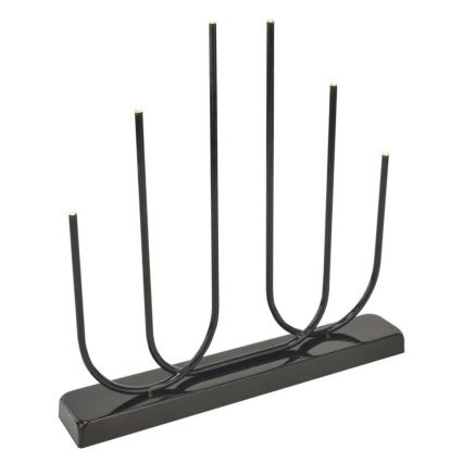 LED Christmas Candle Holder 6xLED/2xAA Black