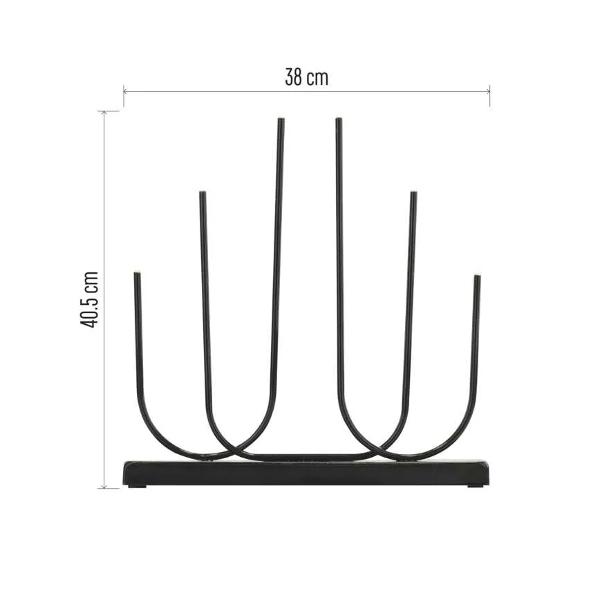 LED Christmas Candle Holder 6xLED/2xAA Black