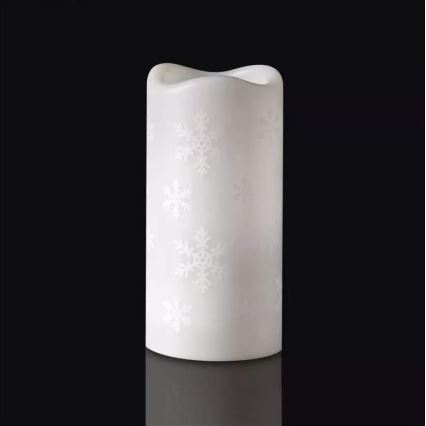 LED Christmas candle LED/3xAAA snowflakes cool white