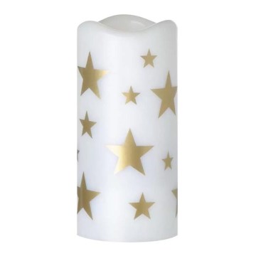 LED Christmas candle LED/3xAAA stars warm white