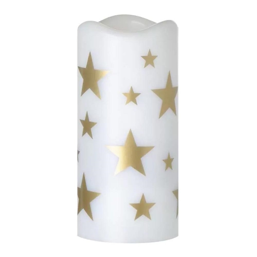 LED Christmas candle LED/3xAAA stars warm white