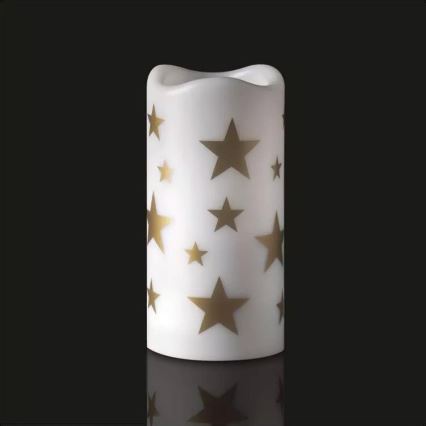 LED Christmas candle LED/3xAAA stars warm white