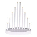 LED Christmas candlestick 10xLED/3xAA white