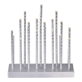 LED Christmas candlestick 19xLED/3xAA grey