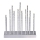 LED Christmas candlestick 19xLED/3xAA grey