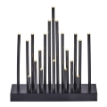 LED Christmas candlestick 20xLED/3xAA black