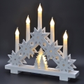 LED Christmas candlestick 5xLED/2xAA warm white