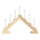 LED Christmas candlestick 7xLED/2xAA beige