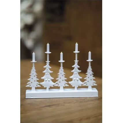 LED Christmas candlestick LED/2xAA white