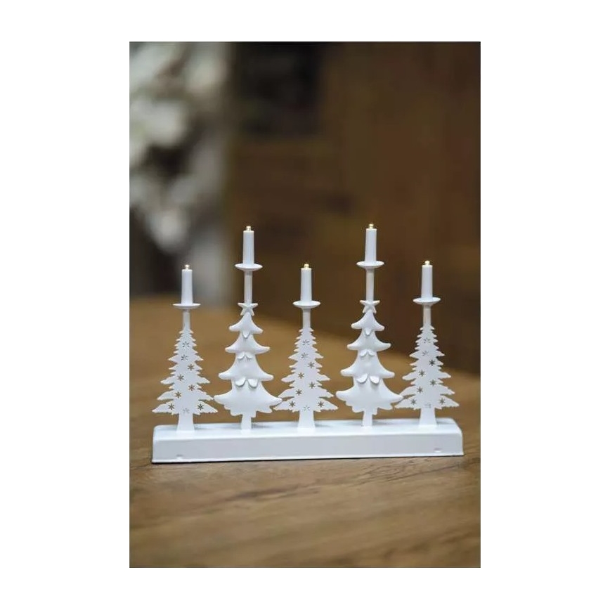 LED Christmas candlestick LED/2xAA white