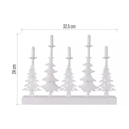 LED Christmas candlestick LED/2xAA white